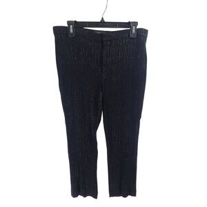 Isabel Marant Women's Metallic Trouser Dress Pants Black Size 40
